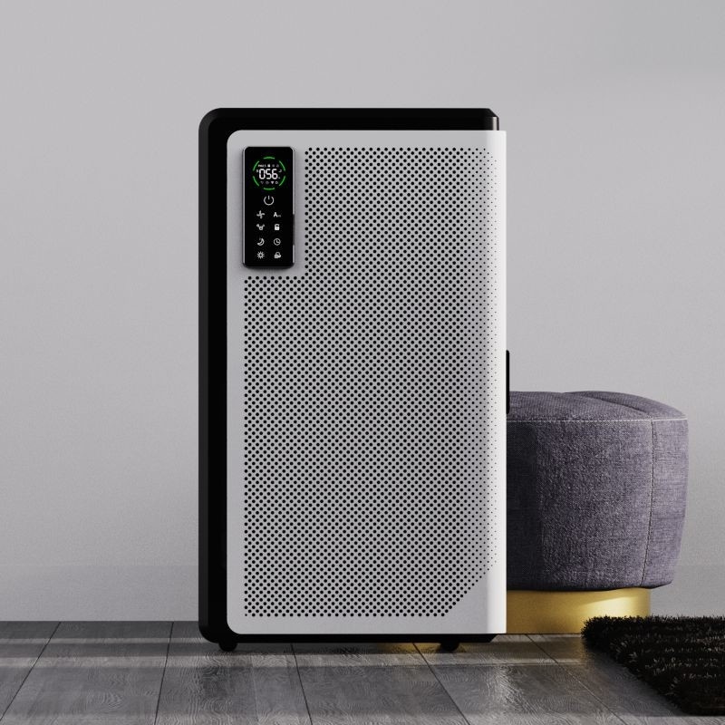 Hepa Filter UV Lamps Wall Mounted Air Purifier With WiFi Humidity Sensor